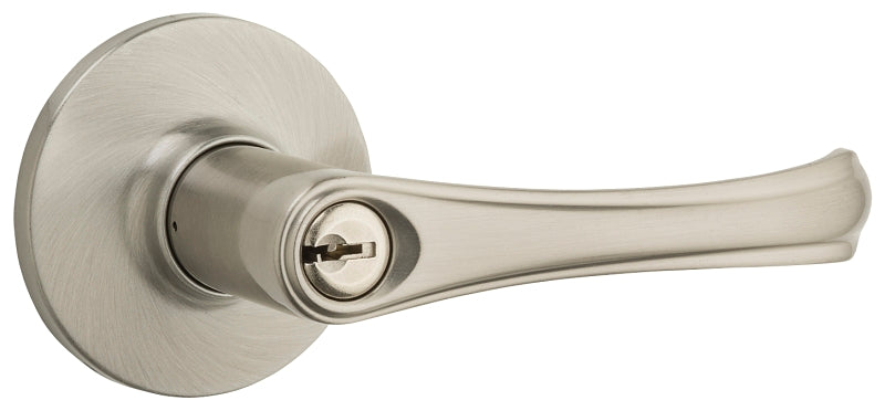 Weiser Safe Lock Grapevine Series 9SL50000-017 Entry Lever, Levers Lock, Satin Nickel, Residential, Universal Hand