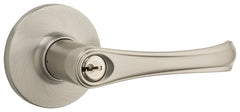 Weiser Safe Lock Grapevine Series 9SL50000-017 Entry Lever, Levers Lock, Satin Nickel, Residential, Universal Hand