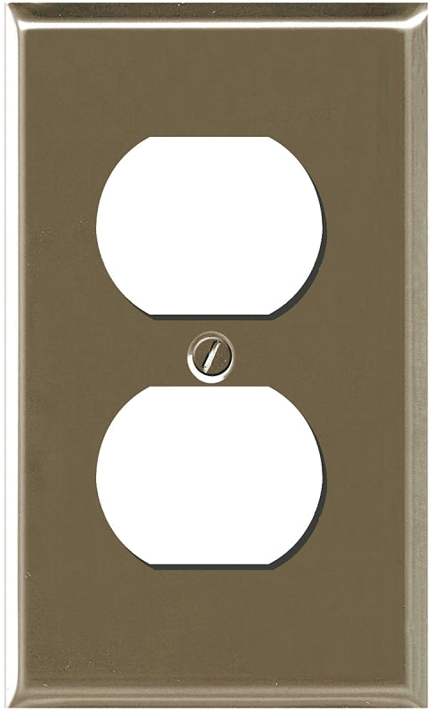 Atron Traditional Series 2167DBN Wallplate, 1-Gang, Metal, Satin Nickel