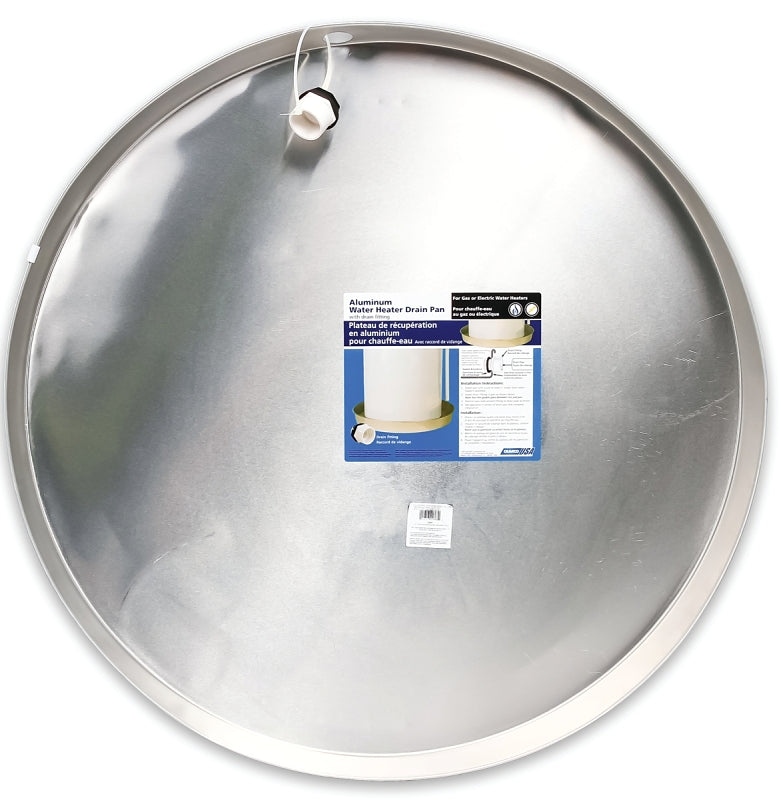 Camco 20868 Water Heater Drain Pan, Aluminum, For: Gas or Electric Water Heaters