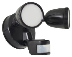 PowerZone O-G1200M-PB Security Flood Light, 110/240 V, 15 W, 2-Lamp, LED Lamp, Daylight Light, 1200 Lumens