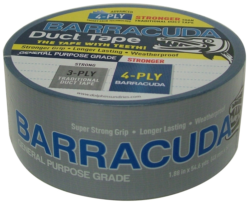 Barracuda TP DUCT BARA BLU Duct Tape, 54.6 yd L, 1.88 in W, Blue/Silver