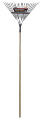 Garant GLR22 Spring Back Lawn Rake, Steel Tine, 15 in L Tine, 22-Tine, 54 in L Handle