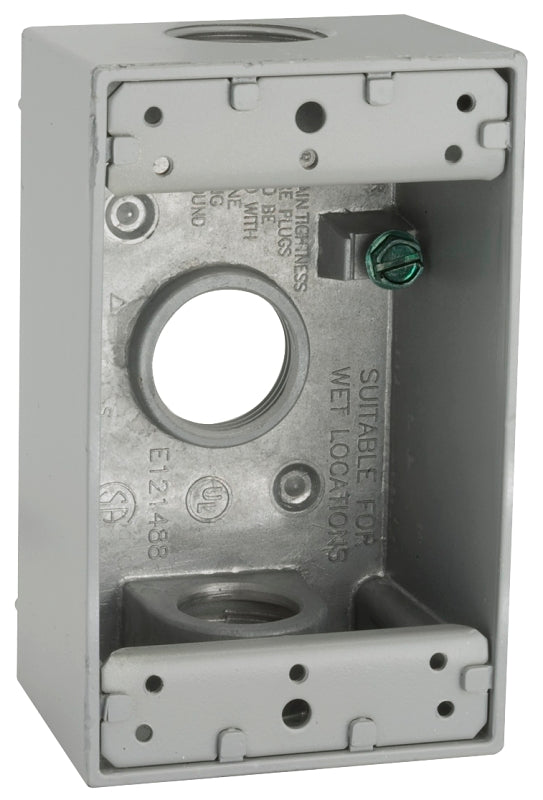 5324-0 WP BOX GRY 1G 3CT 3/4IN