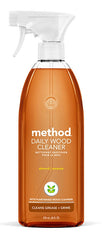 method Wood for Good 1182 Daily Wood Cleaner, 28 oz Bottle, Liquid, Almond, Translucent Amber