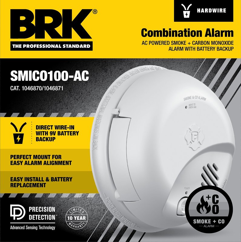 SMOKE&CRBN MONO OX ALARM AC/DC