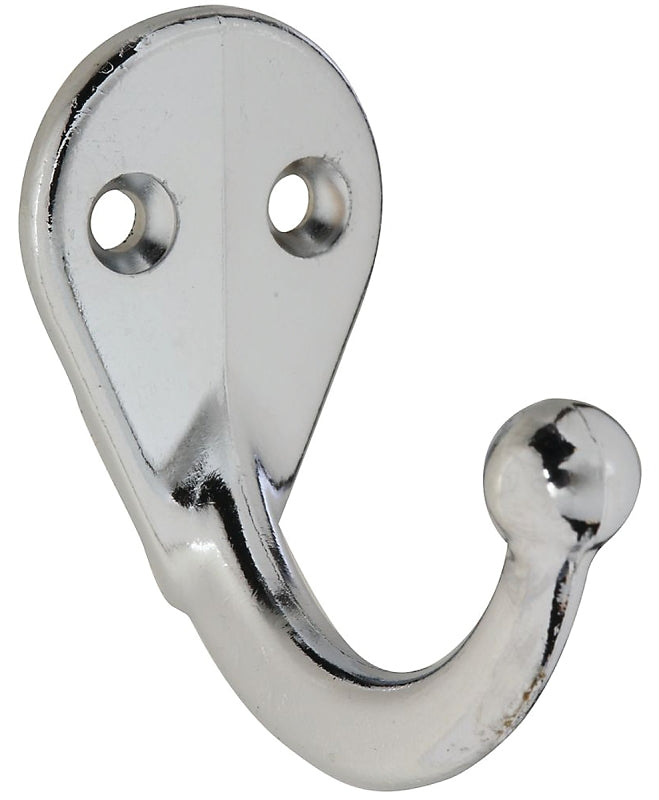 National Hardware V162 N274-183 Cloth Hook, 35 lb, 1-Hook, Zinc, Chrome