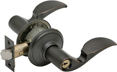Schlage Avanti Series F51A AVA 716 Entry Door Handleset Lockset, Mechanical Lock, Aged Bronze, Lever Handle, Metal