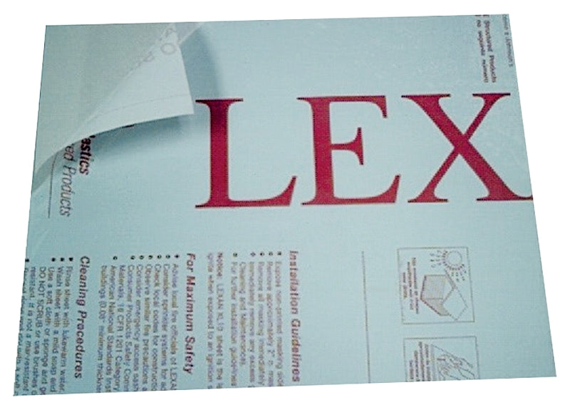 Plaskolite 1PC4896A Safety Sheet, 96 in L, 48 in W, 0.093 in Thick, Clear