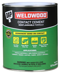 Weldwood 25332 Contact Cement, Liquid, Slight, White, 1 qt, Can