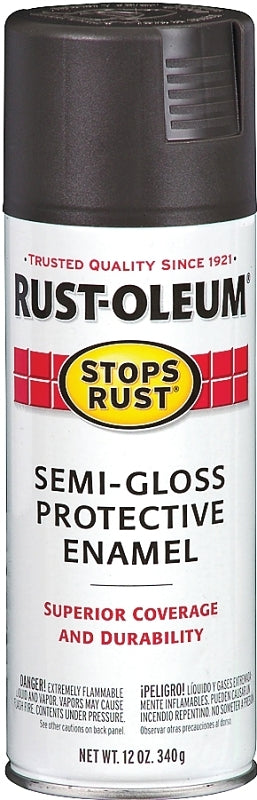 Stops Rust 7798830 Rust Preventative Spray Paint, Semi-Gloss, Black, 12 oz, Can