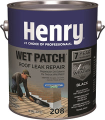 Henry Wet Patch 208R Series HE208042 Roof Cement, Black, Liquid, 1 gal Can
