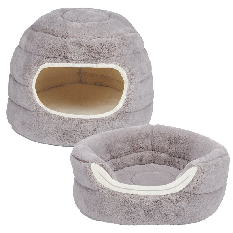 Slumber Pet ZW9087 11 Cuddler Bed, 16 in L, Polyester Cover, Gray, Machine Wash Cold on Gentle Cycle, Tumble Dry Low