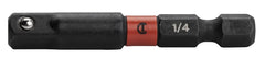 Crescent APEX Vortex CAVAD216 Impact Socket Adapter, 1/4 in Drive, Square Drive, 1-7/8 in L, Chrome Molybdenum Alloy