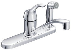 Moen Adler Series CA87554C Kitchen Faucet, 1.5 gpm, 1-Faucet Handle, Stainless Steel, Chrome Plated, Deck Mounting