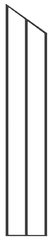 Nuvo Iron NSRP Stair Rail Panel, Napoletani Style, Black