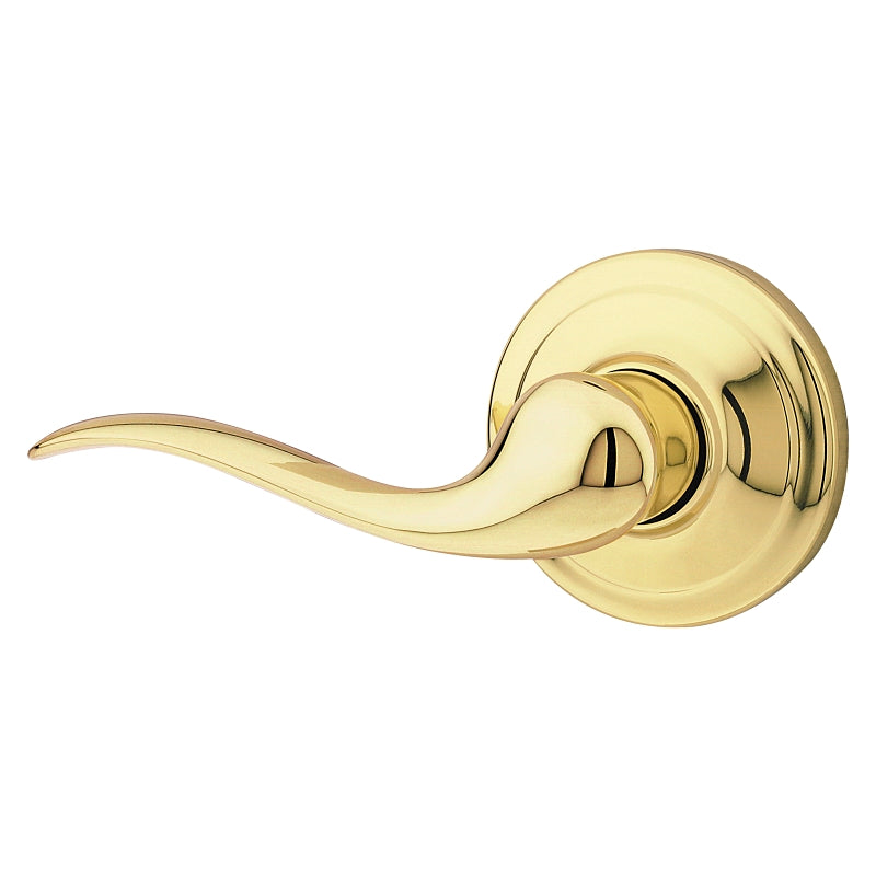 Kwikset Signature Series 788TNL 3 LH CP Half Dummy Door Lever, Polished Brass, Zinc, Residential, Left Hand, 2 Grade
