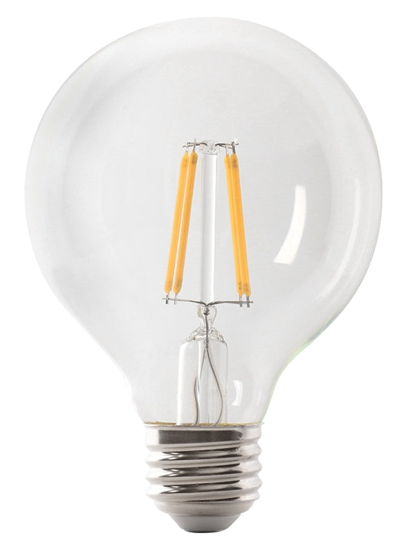 Feit Electric BPG2560/927CA/FIL LED Bulb, Globe, G25 Lamp, 60 W Equivalent, E26 Lamp Base, Dimmable, Clear