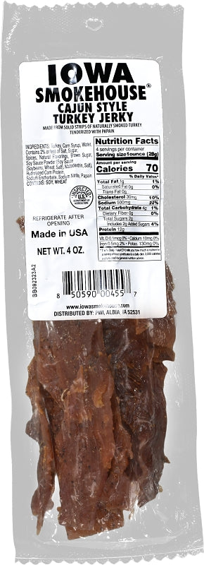 Iowa Smokehouse IS-T4O Turkey Jerky, Original, 4 oz