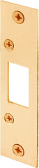 Defender Security E 2432 Deadbolt Strike, 4-7/8 in L, 1-1/8 in W, Steel, Brass