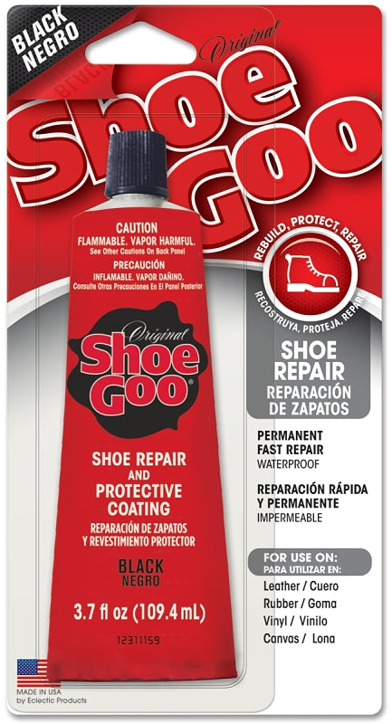 ECLECTIC 110212 Shoe Repair Adhesive, Gel, Liquid, Black/Clear, 3.7 oz Tube