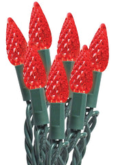 Sylvania String Lights, LED, C6, Red, 50 Ct