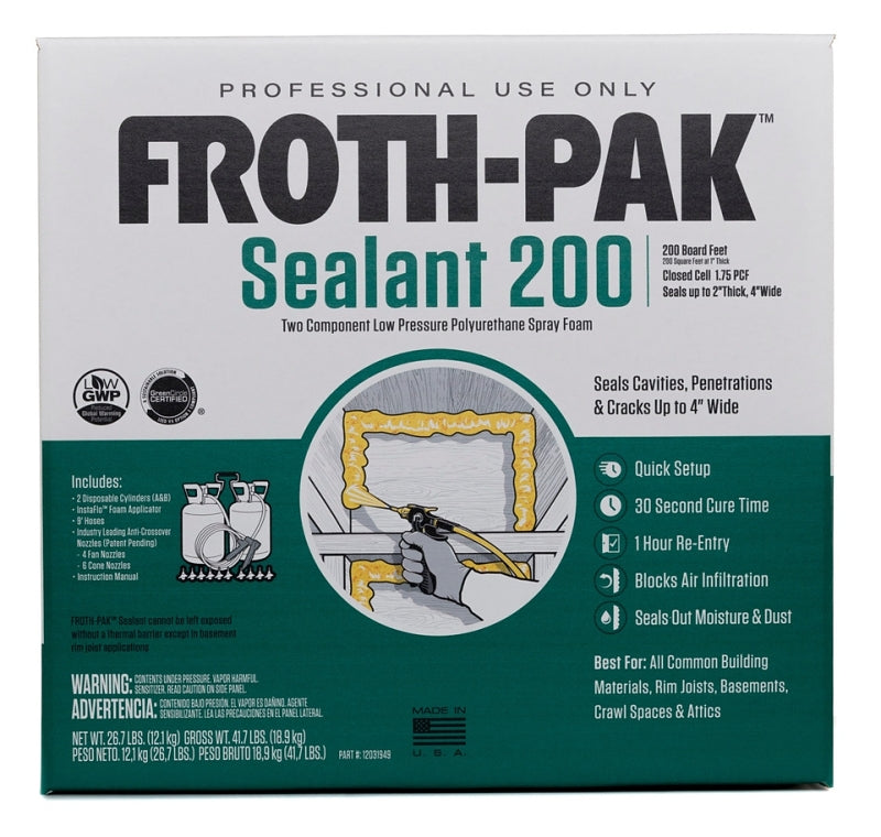 Dow Froth-Pak 12031949 Foam Sealant Kit, 30 s Functional Cure, 240 deg F
