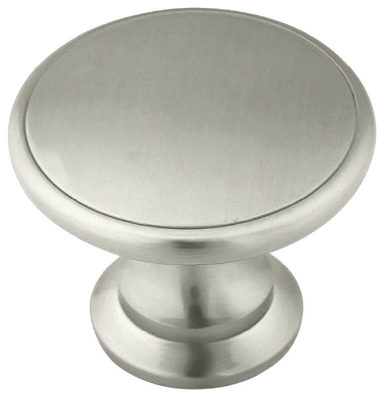 Amerock Hint of Heritage Series BP14662G10 Cabinet Knob, 1-7/16 in Projection, Zinc, Satin Nickel