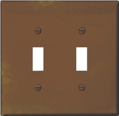 Eaton Wiring Devices PJ2B Wallplate, 4-7/8 in L, 4.94 in W, 2 -Gang, Polycarbonate, Brown, High-Gloss