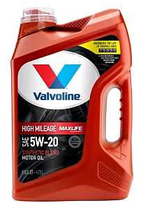 Valvoline 881162 Synthetic Blend Motor Oil, 5W-20, 5 qt, Jug