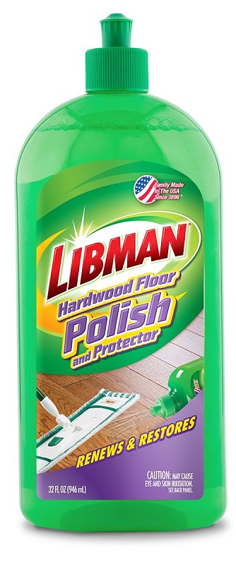 Libman 2067 Floor Polish, 32 oz, Bottle, Liquid, Acrylic, White