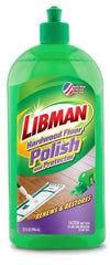Libman 2067 Floor Polish, 32 oz, Bottle, Liquid, Acrylic, White