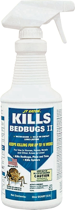 J.T. Eaton 207-W Bed Bug Killer, Liquid, Spray Application, 1 qt, Bottle