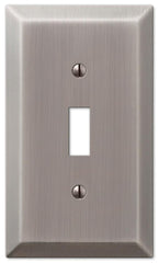 Amerelle Century 163TAN Wallplate, 4-15/16 in L, 2-7/8 in W, 1 -Gang, Steel, Antique Nickel