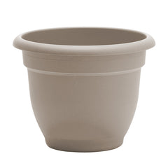 Bloem AP1283 Planter, 10.1 in H, 13 in W, 13 in D, Round, Plastic, Pebble Stone