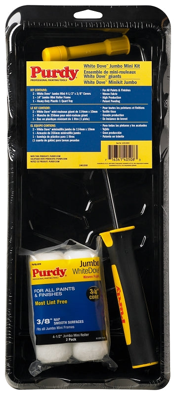 Purdy White Dove 14C810610 Jumbo Mini Paint Roller Kit, Plastic, 4-Piece