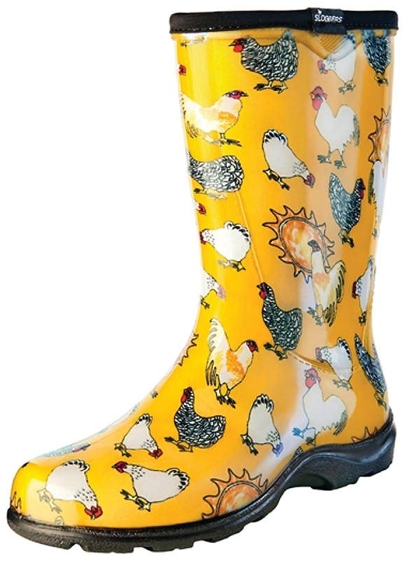 Sloggers 5016CDY-10 Rain and Garden Boots, 10 in, Chicken, Daffodil Yellow