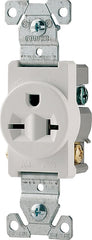 1876W-BOX WHT RECPT 20A 3WRE