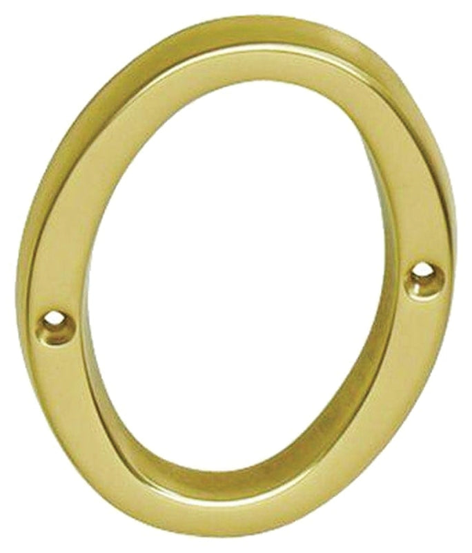 Schlage SC2-3006-605 #0 House Number, Character: 0, 4 in H Character, Brass Character, Brass