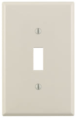 Leviton 00PJ1-00T Switch Wallplate, 4-7/8 in L, 3-1/8 in W, 1 -Gang, Nylon, Light Almond
