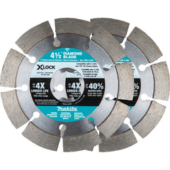 Makita X-LOCK E-07200 Blade, 4-1/2 in Dia, 7/8 in Arbor, Segmented Rim