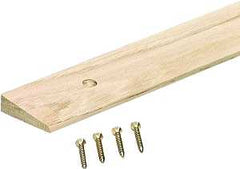 M-D 85530 Floor Edge Reducer, 36 in L, 1-3/4 in W, Hardwood, Unfinished