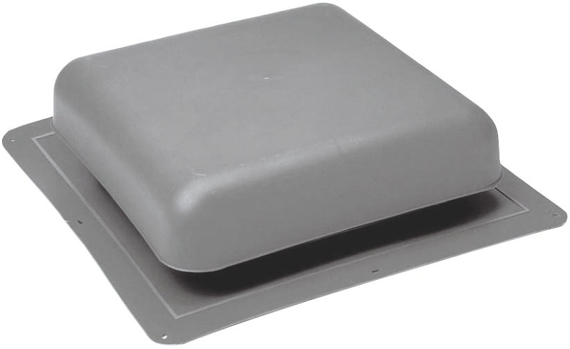 Master Flow RT65G Roof Louver, 18-1/2 in L, 18 in W, Resin, Gray