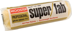 Wooster KR240-9 1/2 Roller Cover, 1/2 in Thick Nap, 9-1/2 in L, Knit Fabric Cover, Golden Yellow