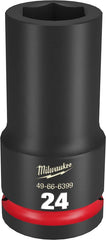 Milwaukee SHOCKWAVE Impact Duty Series 49-66-6402 Deep Impact Socket, 27 mm Socket, 3/4 in Drive, Square Drive, 6-Point