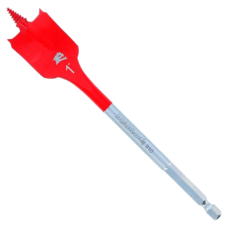 Diablo SPEEDemon DSP2130 Spade Drill Bit, 1 in Dia, 6 in OAL, 10 mm Dia Shank, Hex Shank