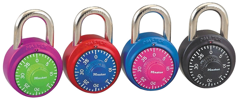 Master Lock 1530DCM Padlock, 9/32 in Dia Shackle, 3/4 in H Shackle, Steel Shackle, Steel Body, Anodized Aluminum