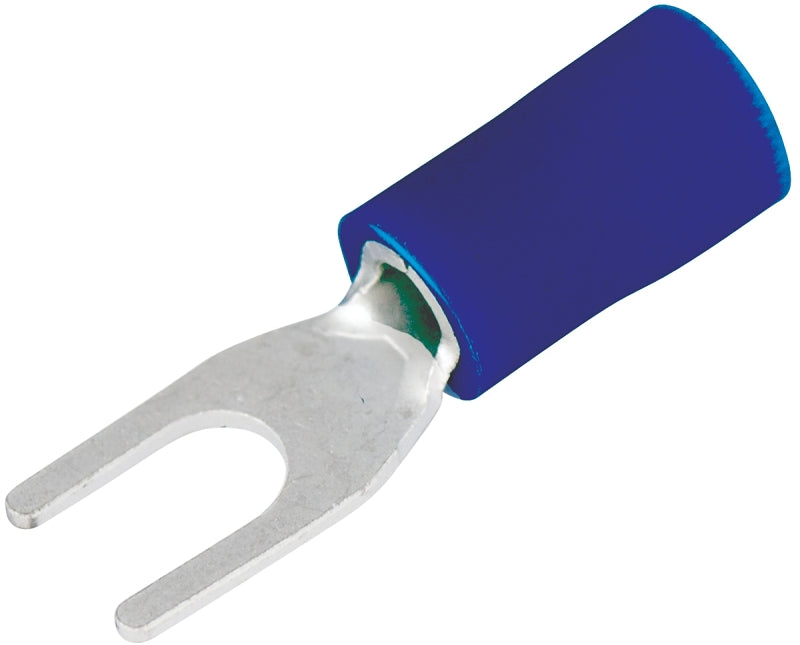 GB 20-113 Spade Terminal, 600 V, 16 to 14 AWG Wire, #4 to 6 Stud, Vinyl Insulation, Blue