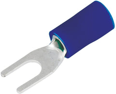 GB 20-113 Spade Terminal, 600 V, 16 to 14 AWG Wire, #4 to 6 Stud, Vinyl Insulation, Blue