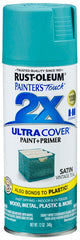 2X Ultra Cover 334090 Spray Paint, Satin, Vintage Teal, 12 oz, Can